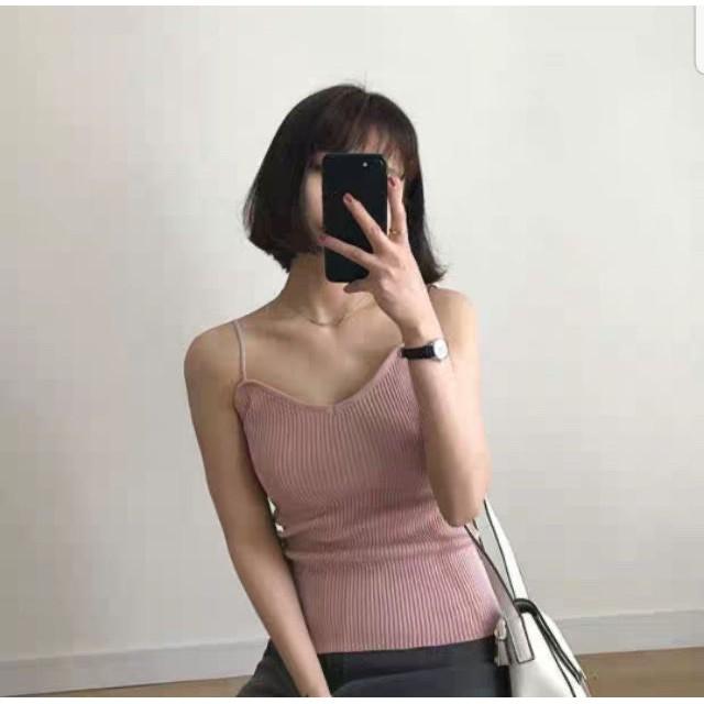 Áo len 2 dây sợi bún hàng Quảng Châu form chuẩn