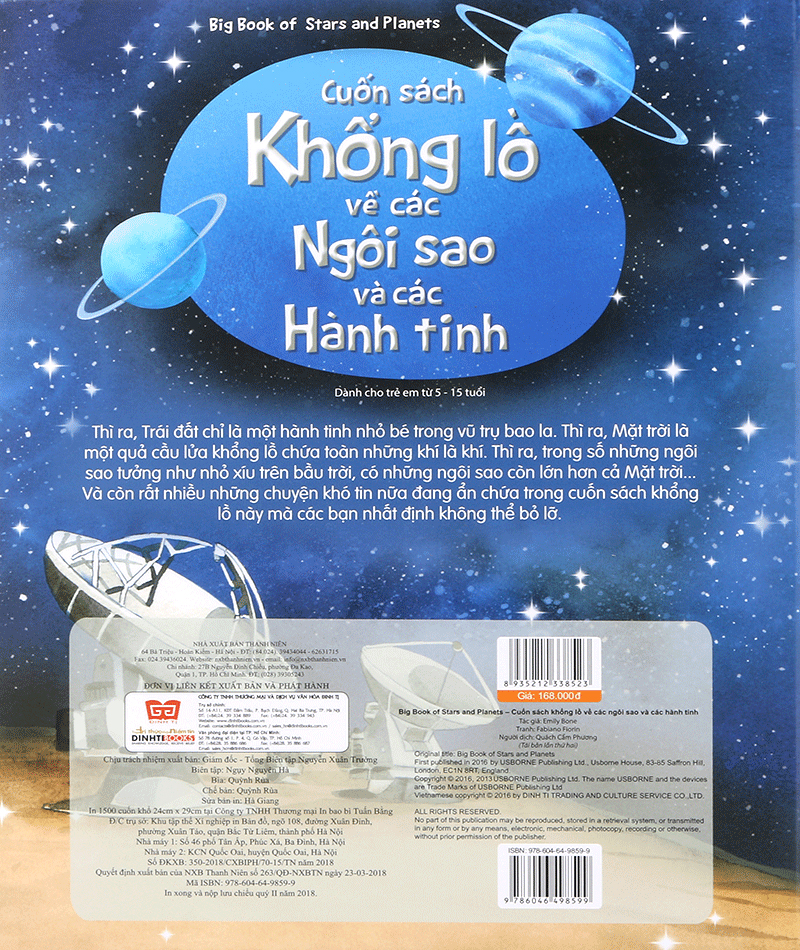 Cuốn sách khổng lồ về các ngôi sao và các hành tinh - Big Book of Stars and Planets (ĐT)