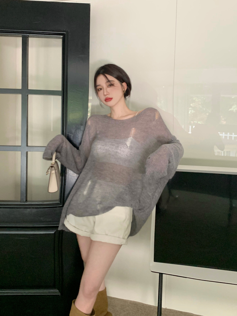 Áo len mỏng rách L1222