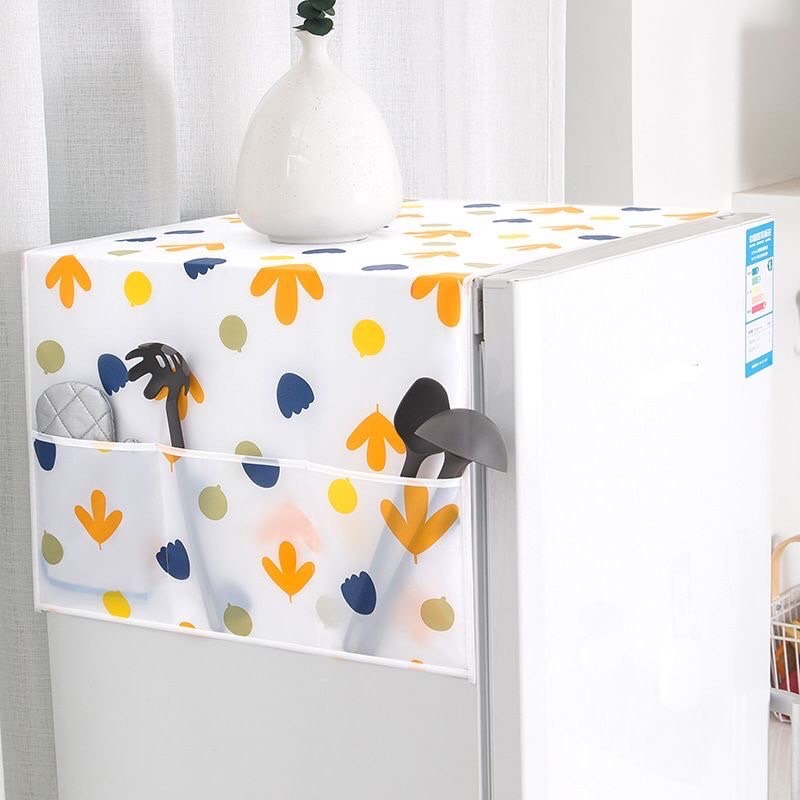 Tấm phủ tủ lạnh có túi 2 bên hông đựng đồ đa năng , vải nilon chống thấm ,  chống bụi  ,  siêu bền , giúp bảo vệ nóc tủ lạnh luôn sạch sẽ và ngăn nắp