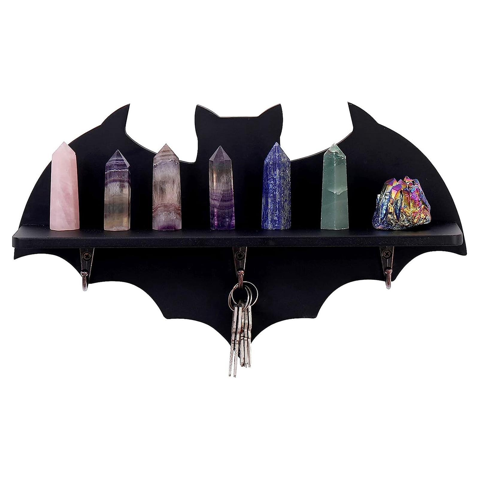 Wall Mounted Key Holder Key Rack with Shelf Entryway Shelf Clothes Hanger Key Hanger Home Decoration Storage Hanger Key Hooks for Farmhouse