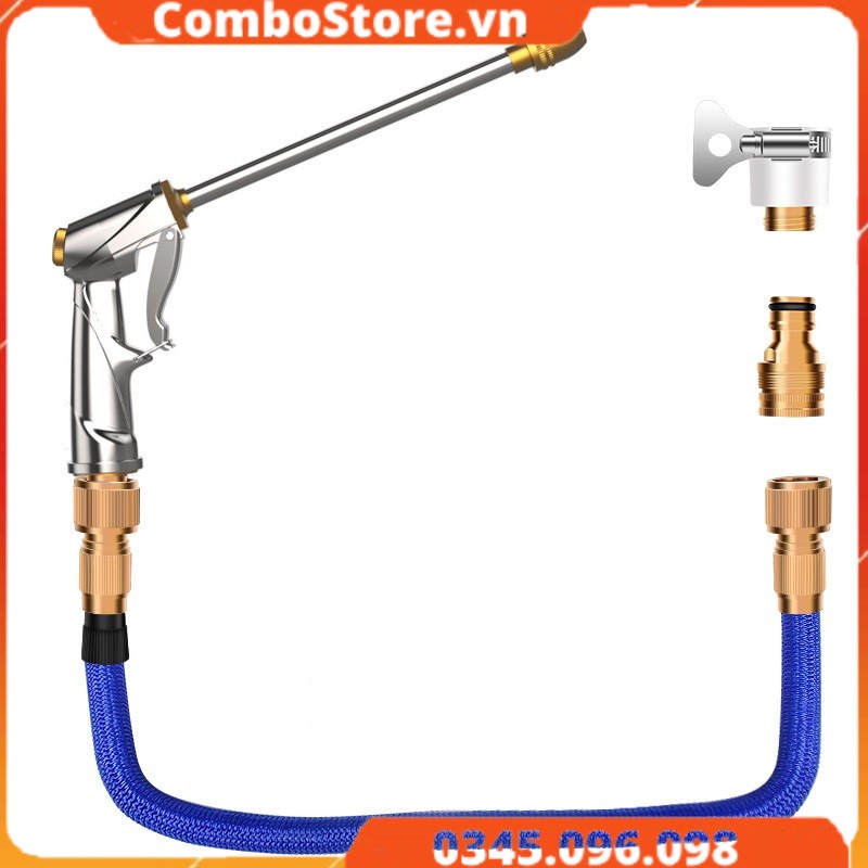 Vòi xịt nước rửa xe ô tô tăng áp đa năng - Vòi xịt nước rửa xe hơi kèm dây co giãn thông minh