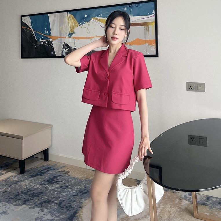 BBSTORE'S Set Bộ Công Sở Chân Váy Chữ A Kèm Áo Vest -K1271