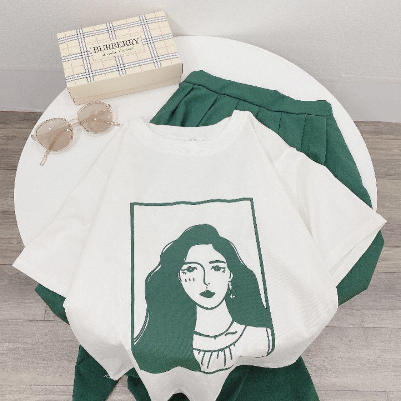 SET ÁO PULL XANH CÔ GÁI CHÂN VÁY MIDI DÀI