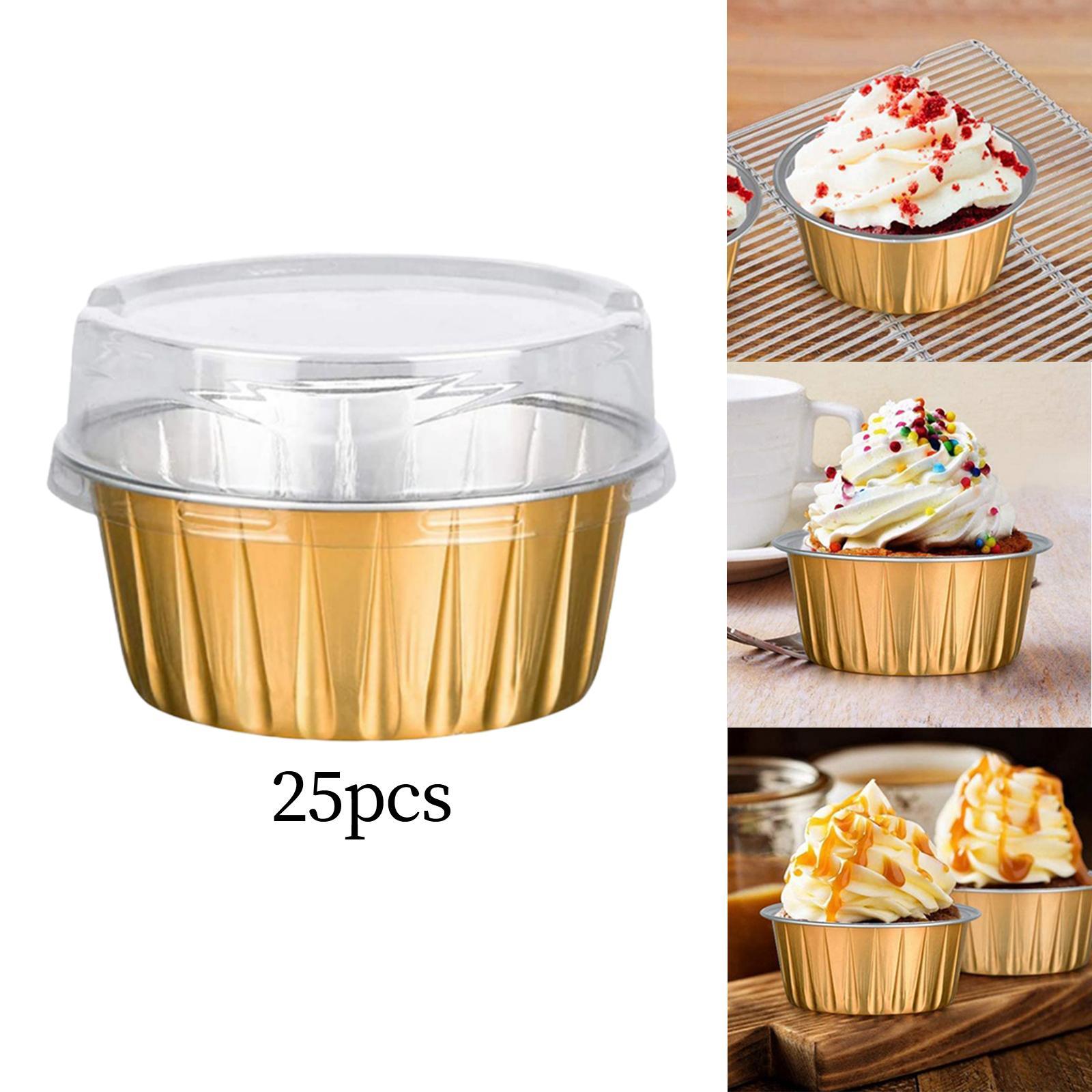Baking Cups with Lids  Resistant for Snacks Creme  Birthday