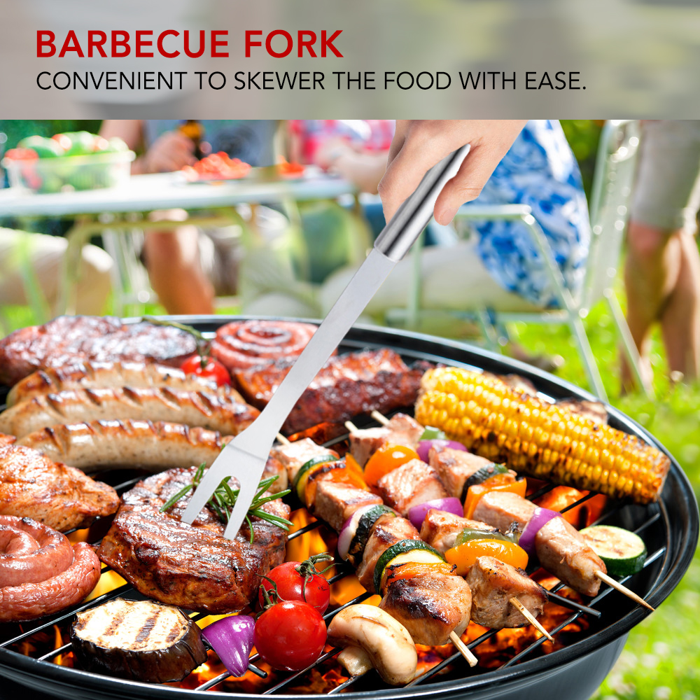 Bộ 3 Dụng Cụ Đồ Nướng BBQ Bằng Thép Không Gỉ CóTúi Đựng