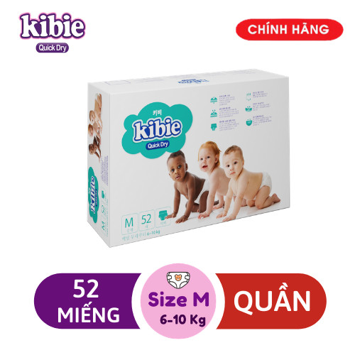 Tã Bỉm Quần Kibie M52 (52 Miếng) - Bao Bì Mới