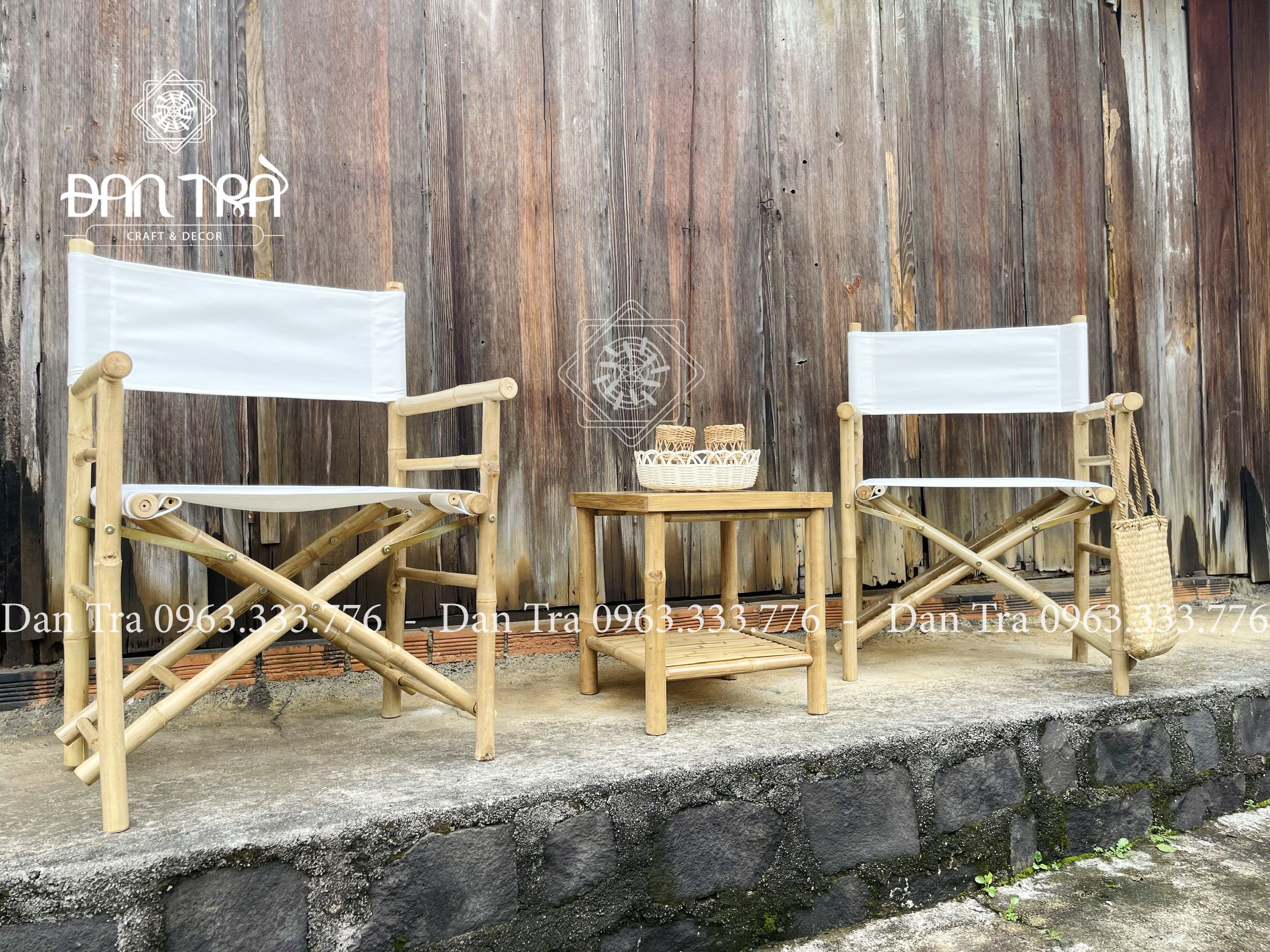 [Rẻ Vô Địch] Ghế Tre Đạo Diễn Bạc Trắng Xuất Khẩu