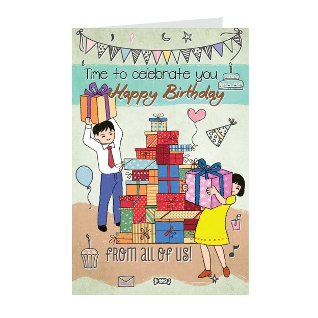 Thiệp chúc mừng sinh nhật Greenwood - khổ to 16x24cm
