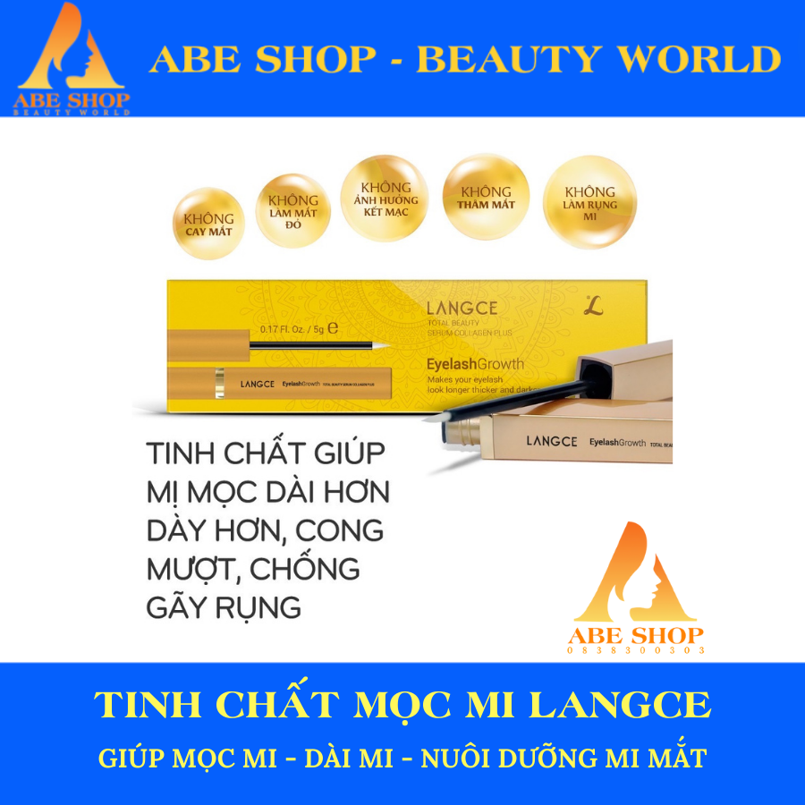 TINH CHẤT DƯỠNG DÀI ĐẸP MI COLLAGEN+ 5ml HỘP VÀNG CAO CẤP LANGCE
