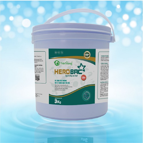 Vi sinh xử lý ao nuôi tôm HEROBAC LITE - Xô 3kg