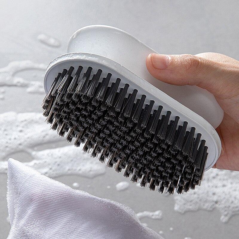 Handle Laundry Brush Multifunctional Soft Shoe Brush Household Simple Clothes Shoes Cleaning Brush Flocking Brush