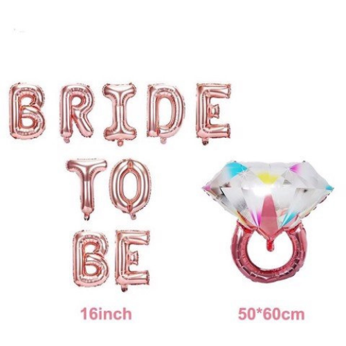 Bộ bong bóng trang trí tiệc chia tay độc thân chữ Bride To Be màu rosegold ctdt09