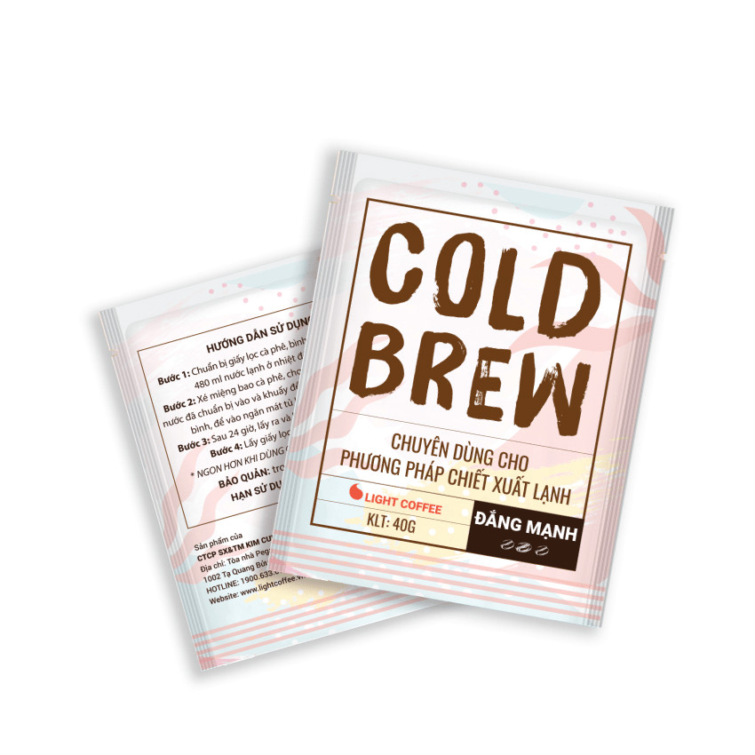 Cà phê pha Cold brew Light Coffee đắng nhiều - túi 40gr