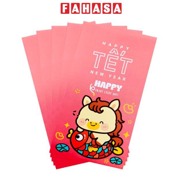 Bộ 5 Bao Lì Xì Tết Bính Ngọ 2026 - Futurebook L187 - Happy Enjoy Day!