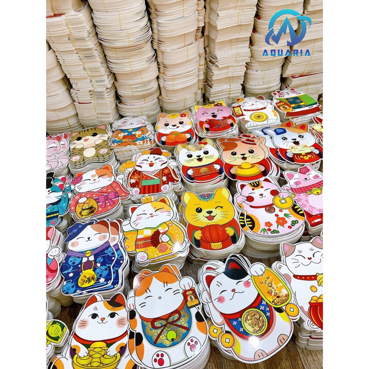 Combo 5 Bao Lì Xì Chibi Mèo Thần Tài Cầu May Mắn Quý Mão 2023 Quà Tặng Đáng Yêu (Được Chọn Mẫu)