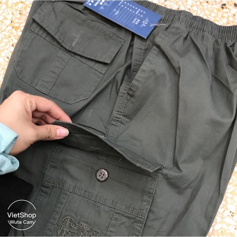 Quần ngố thô kaki nam trung niên chất mềm đẹp có size cho người 90kg