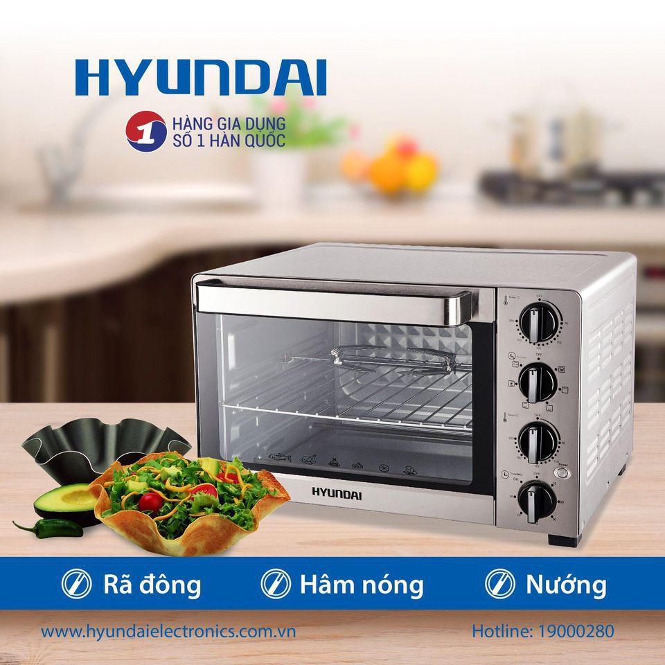 Lò nướng Hyundai HDE 3001S Dung tích 35L. Phong cách Hàn Quốc. Hàng chính hãng