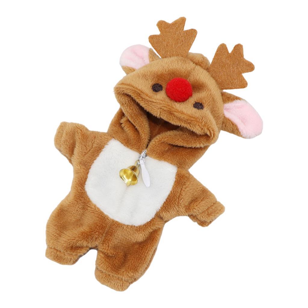 2Pcs 1/12 Doll Clothes Dinosaur Jumpsuit Pajamas Doll Clothes Costumes
