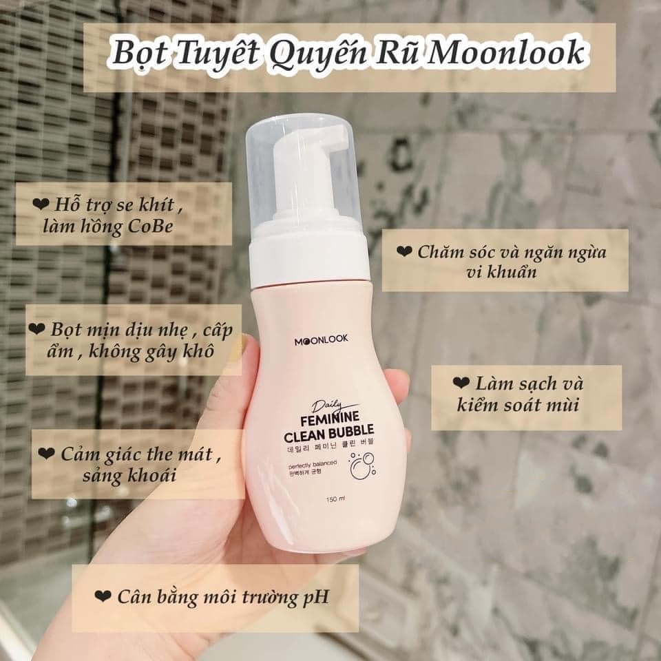 Dung Dịch Vệ Sinh MoonLook Daily Feminine Clean Bubble Dung Dịch Vệ Sinh Phụ Nữ Dạng Bọt Tuyết 150ml