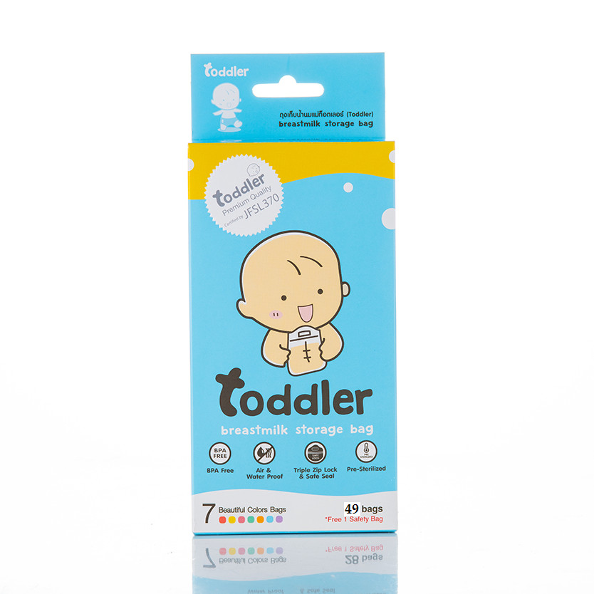 Túi trữ sữa mẹ toddler 250ml-Hộp 49 túi ( tặng kèm 1ziplock mini)