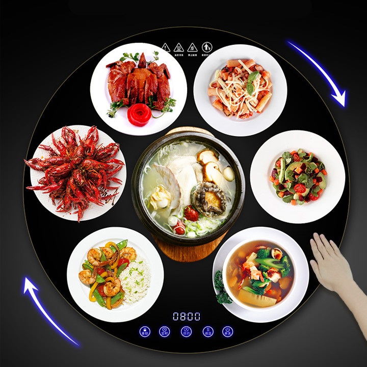 Mâm Điện Hâm Nóng Thức Ăn Giữ Nhiệt Đa Năng Chất liệu: Mặt kính cường lực chống vỡ, chống nước, chống xước Điện áp nguồn: 220v- 50Hz Công suất định mức: 300w size 60cm T386