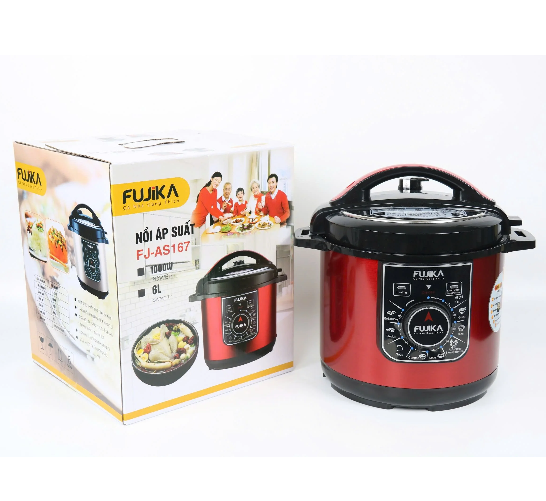 Nồi Áp Suất Điện 6L FUJIKA FJ-AS167 - Màu Ngẫu Nhiên - Hàng Chính Hãng