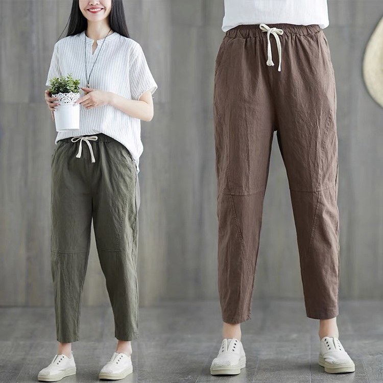 Quần baggy harem Linen nữ ArcticHunter, thời trang thương hiệu chính hãng