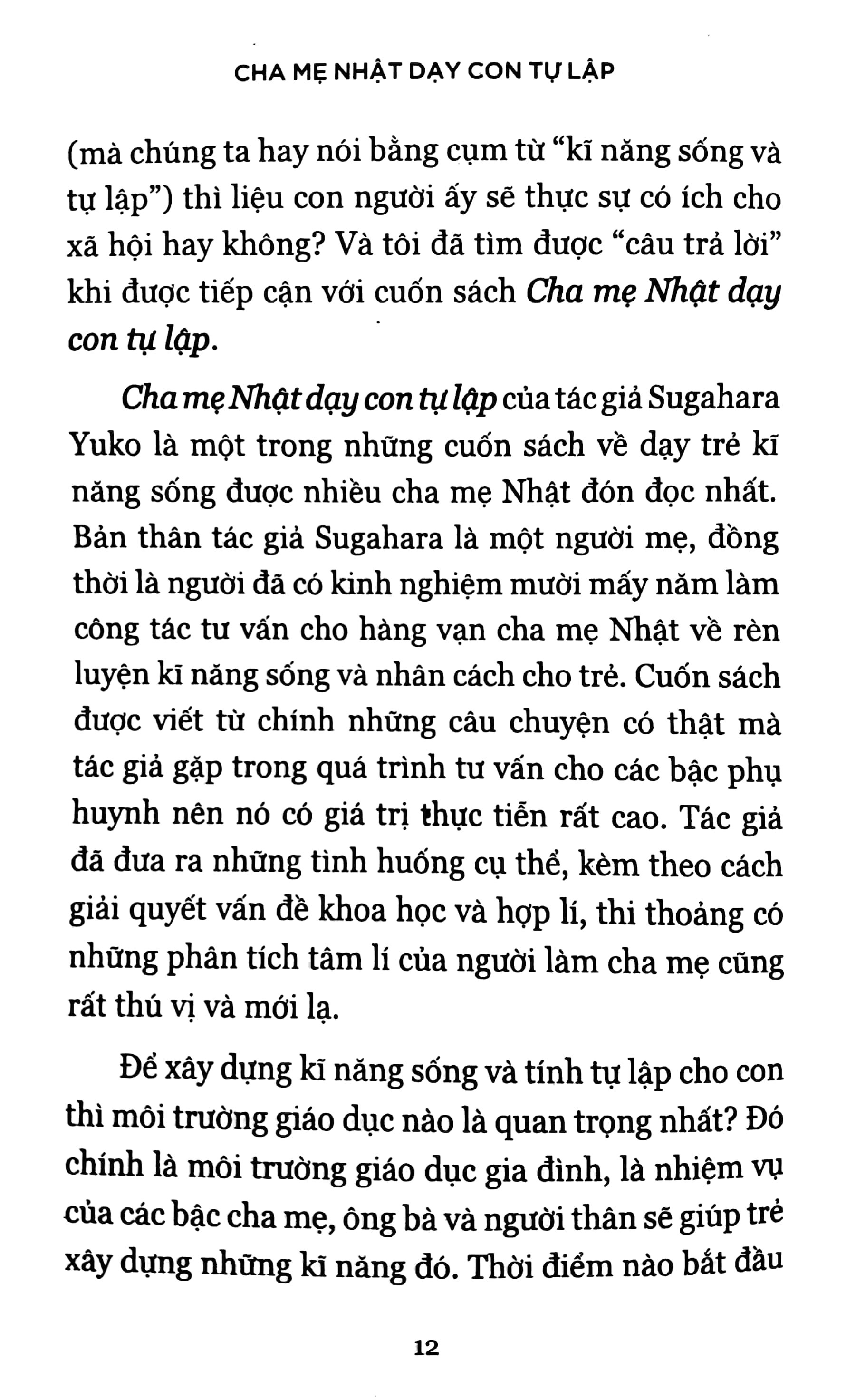 Cha Mẹ Nhật Dạy Con Tự Lập