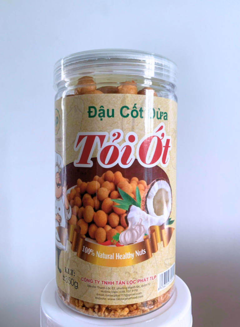 ĐẬU PHỘNG CỐT DỪA  TỎI ỚT TÂN LỘC PHÁT HŨ 400G