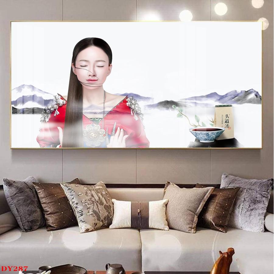 Tranh Tráng Gương Chủ Đề Thảo Dược Đông Y - Spa Dưỡng Sinh ĐY04