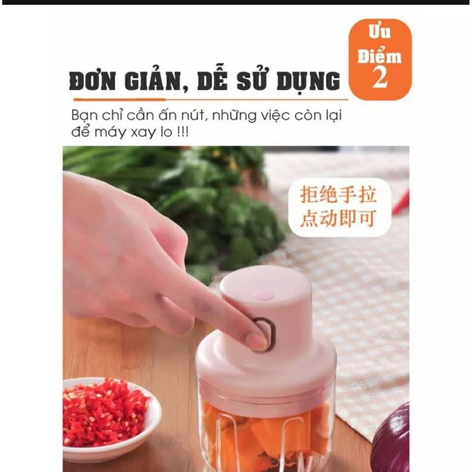 Máy xay mini tích điện không dây 250ml