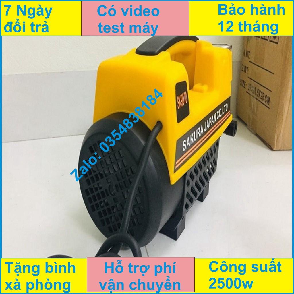 Máy rửa xe mini - Sakura 2500W - Dây 15m - Tặng bình bọt