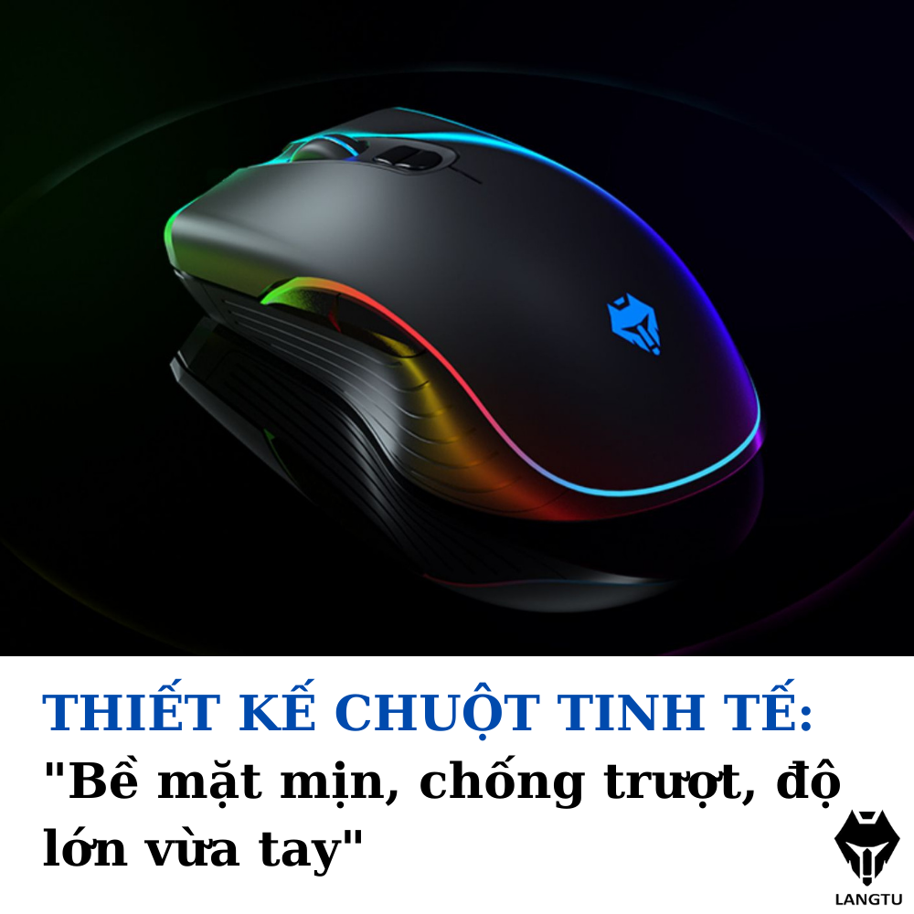 Bàn Phím Giả Cơ Gaming LANGTU V8000 Phụ Kiện Laptop Pc Có Đèn Led Kèm Chuột Hàng Chính Hãng