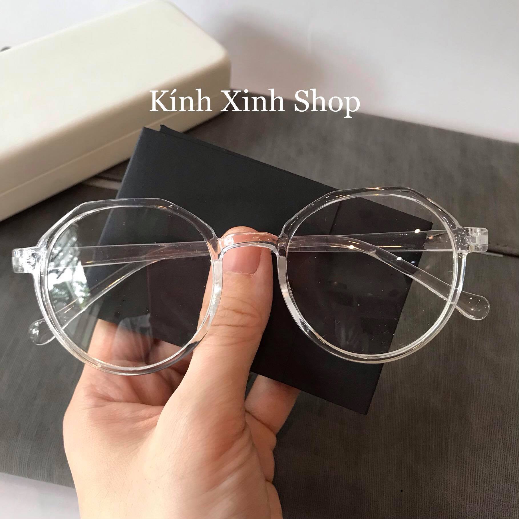 Kính Giả Cận, Gọng Kính Cận Nam Nữ Mắt Tròn Nhựa Dẻo Nhẹ Không Độ Hàn Quốc - KÍNH XINH SHOP