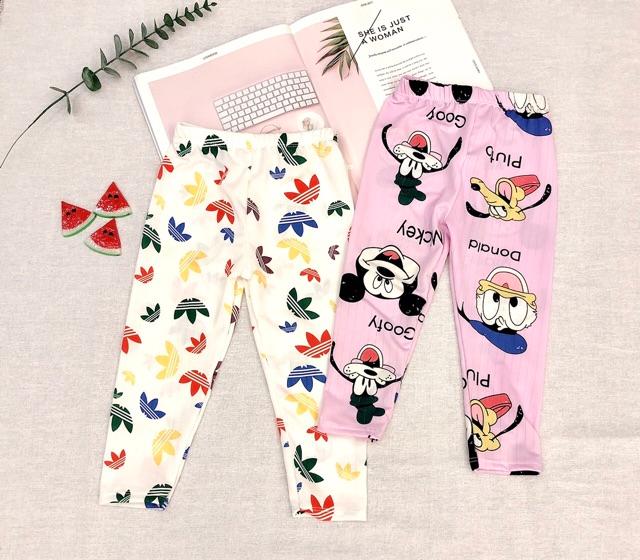 Quần legging dài chất cotton 4 chiều cho bé mẫu mới 2020