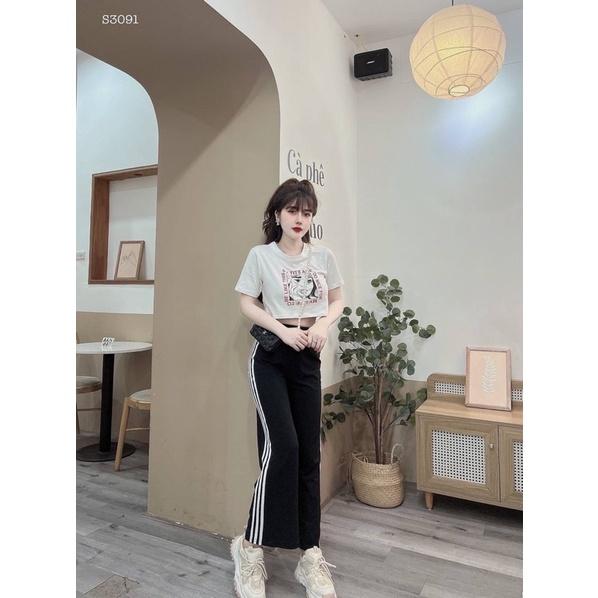 SET ÁO CROPTOP KÈM QUẦN ỐNG RỘNG