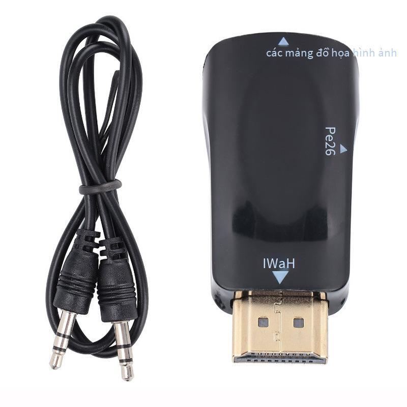Bộ chuyển đổi hdmi nam sang vga nữ giá rẻ nhất với bộ chuyển đổi âm thanh hdmi máy tính máy chiếu Bộ chuyển đổi HD 1080P