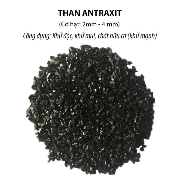 Than Antraxit dùng lọc nước bể cá, xử lý nước sinh hoạt, công nghiệp bao 25kg