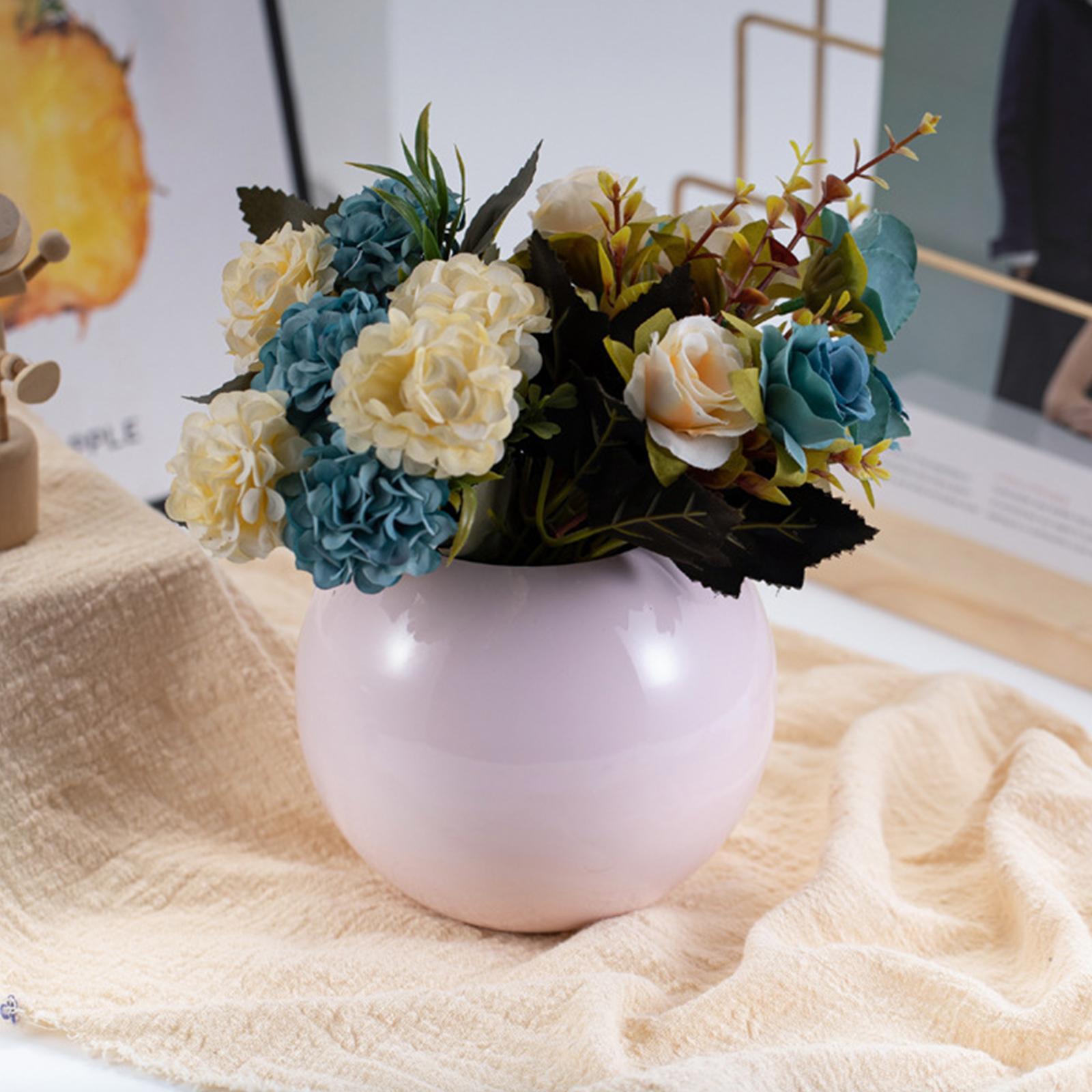 Flower Vase Artificial Flowers Arrangement Flower Pot for Bedroom Ornament