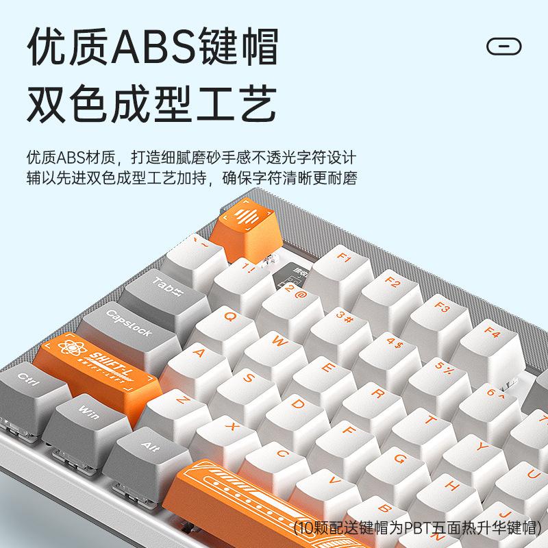 Đảm bảo chất lượng Bàn phím cơ Tarantula F3050 2.4G không dây + có dây chế độ kép tùy chỉnh có thể tráo đổi nóng cho ngành công nghiệp nặng màu xám ánh sáng xanh lam-xanh lục