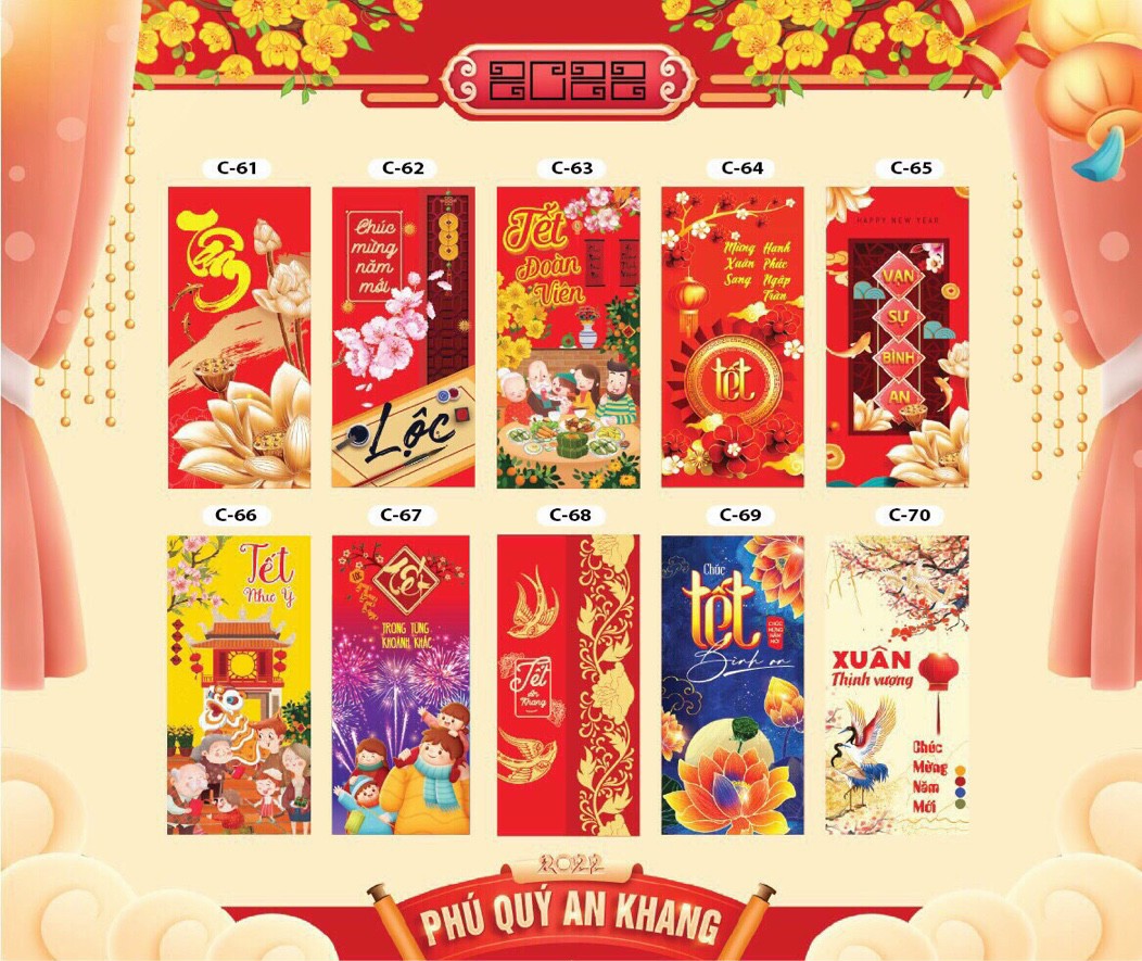 Combo 10 20 Bao Lì Xì 2022 - Nhâm Dần