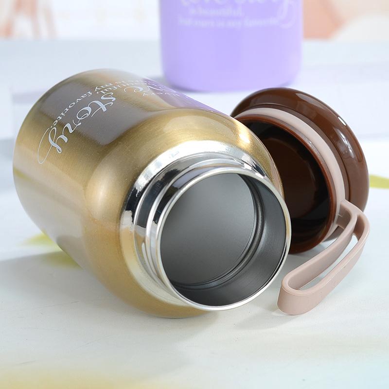 300/380Ml Dễ Thương Nấm Bình Giữ Nhiệt Thép Không Gỉ 304 Treo Tường Đôi Chân Không Di Động Người Phụ Nữ Kid Cách Nhiệt Cốc tumbler