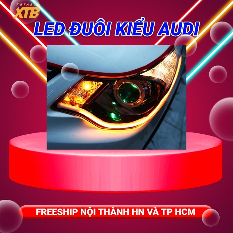 Led Dây Độ Mí Ngoài Đèn Pha Ô Tô 2 IN 1 30cm 45cm 60cm Xi Nhan Vàng Chạy Đuổi