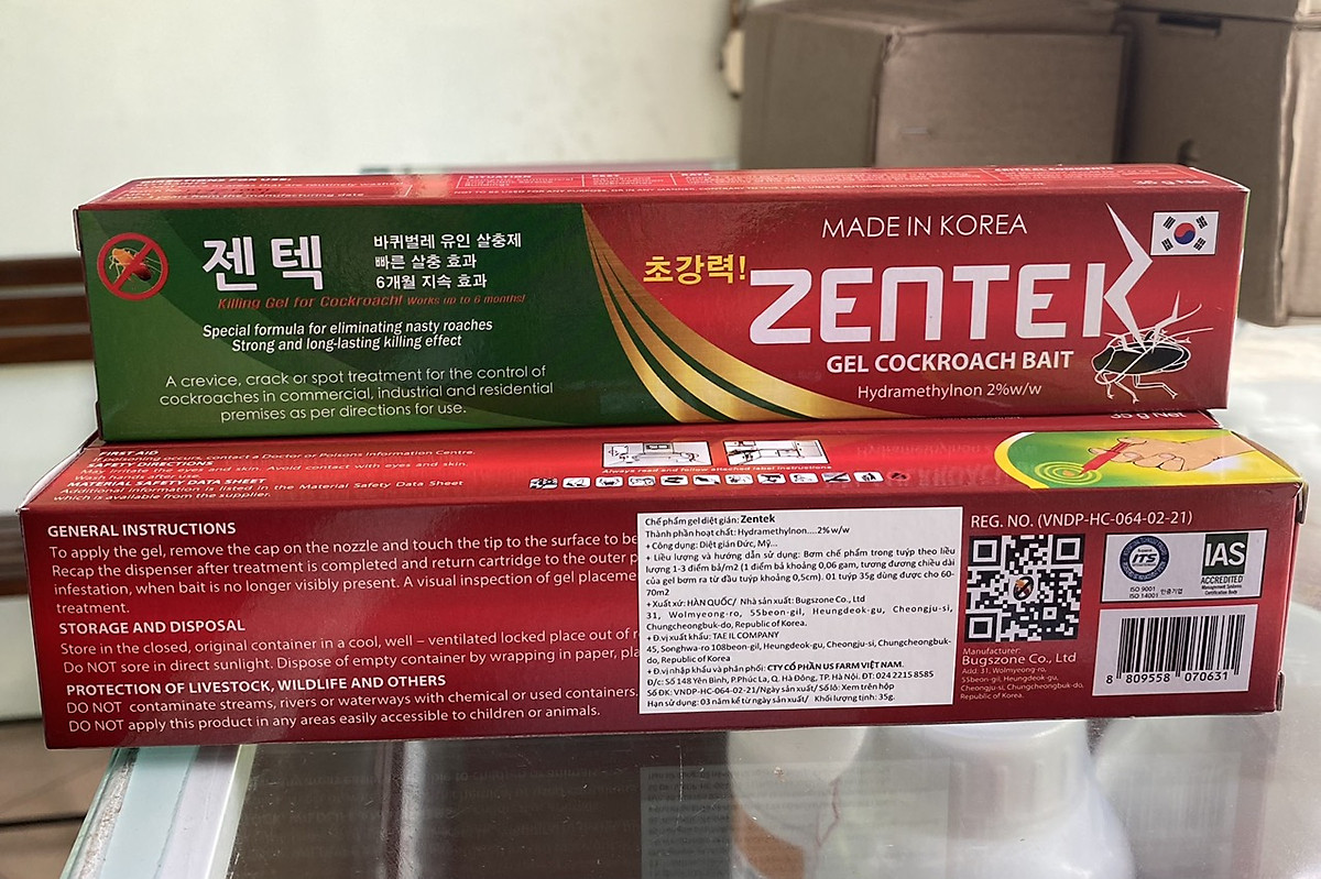 TUÝP GEL DIỆT GIÁN ZENTEK - HÀN QUỐC