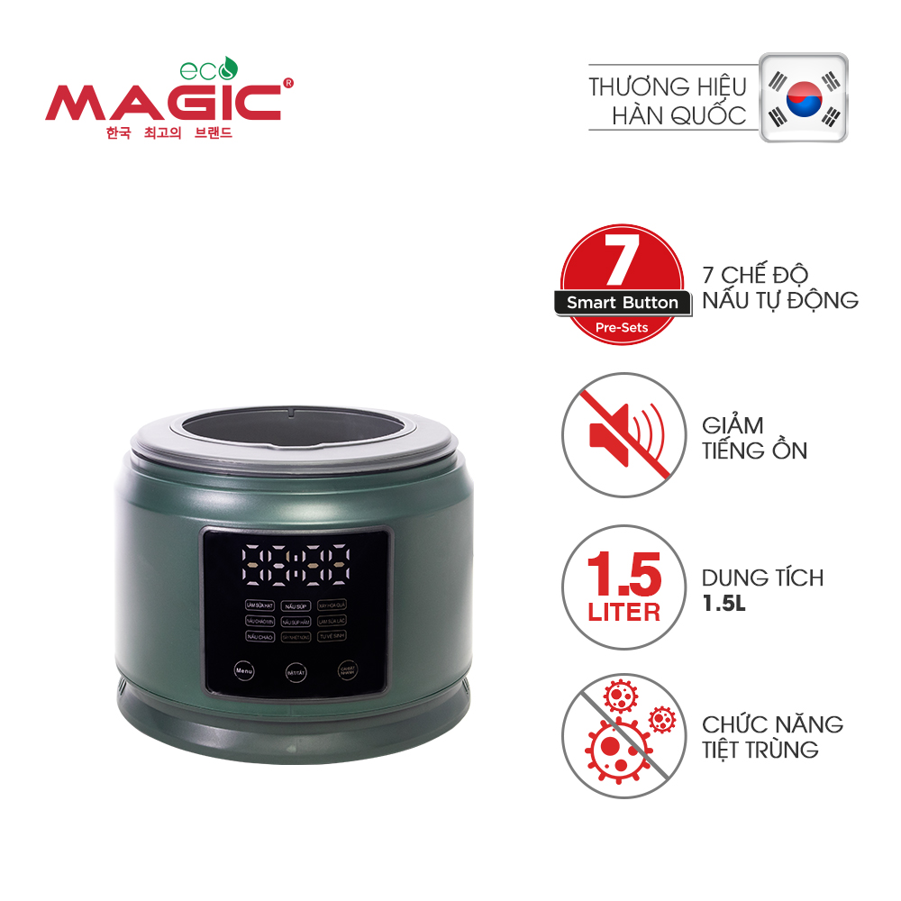 Máy Làm Sữa Hạt Đa Năng Giảm Tiếng Ồn Magic Eco AC -141 (1.5 Lít) - Hàng chính hãng