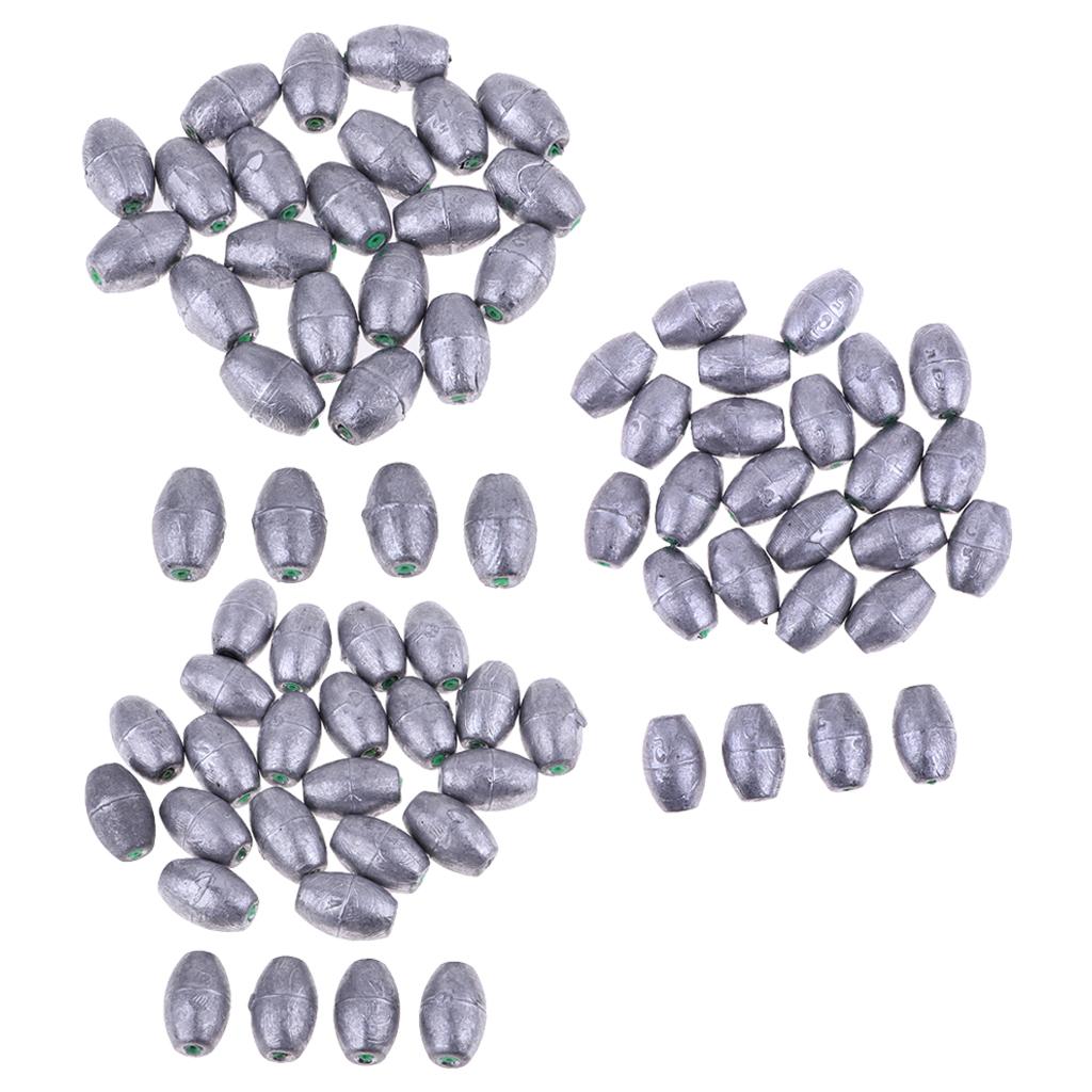 25Pcs/set Fishing Lead Weights Lead Fishing Sinker Weight for Any Waters 30g