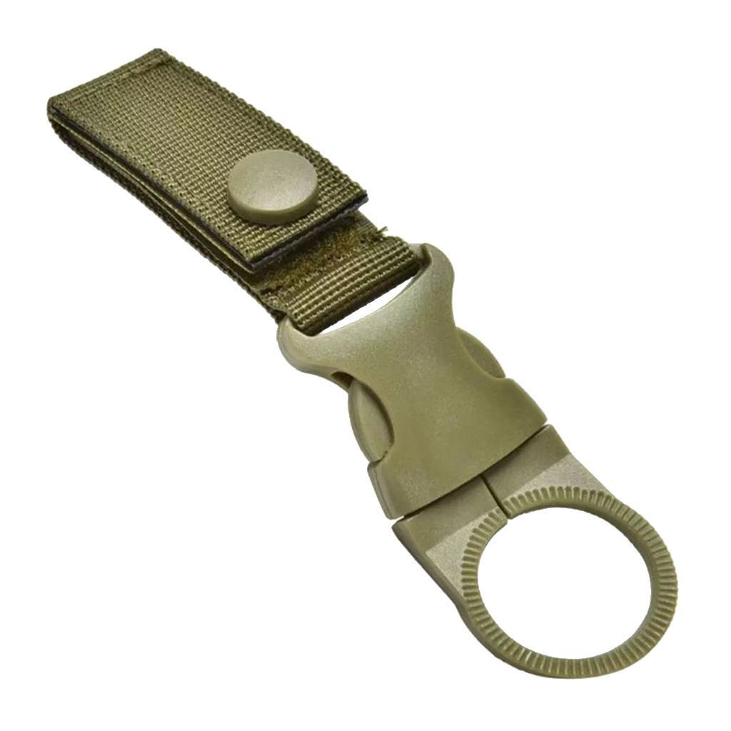 2pcs MOLLE Webbing Buckle Keychain Bottle Holder Strap Quick Release Carabiner Multi-function Outdoor Camping Tool