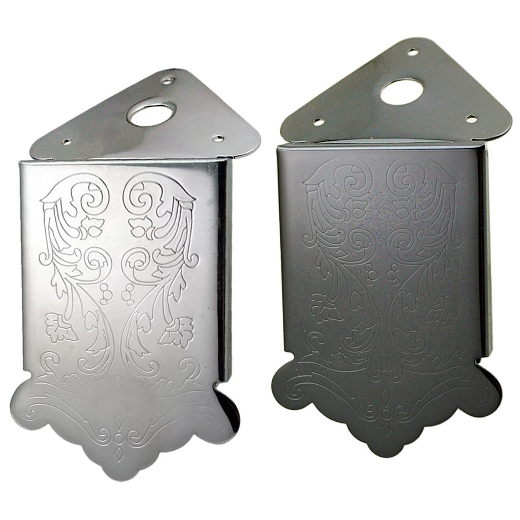 Mandolin Tailpiece Bridge Surface Engraved for Mandolin Maker Luthiers Black