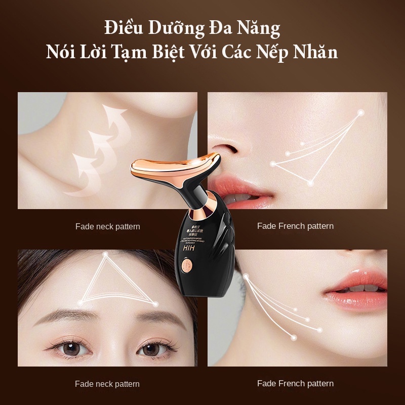 Máy massage nâng cơ hih đẩy tinh chất cho cổ và cơ mặt làm da săn chắc thon gọn.